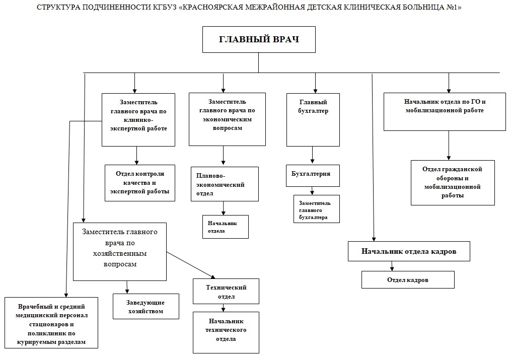 Структура районной больницы схема